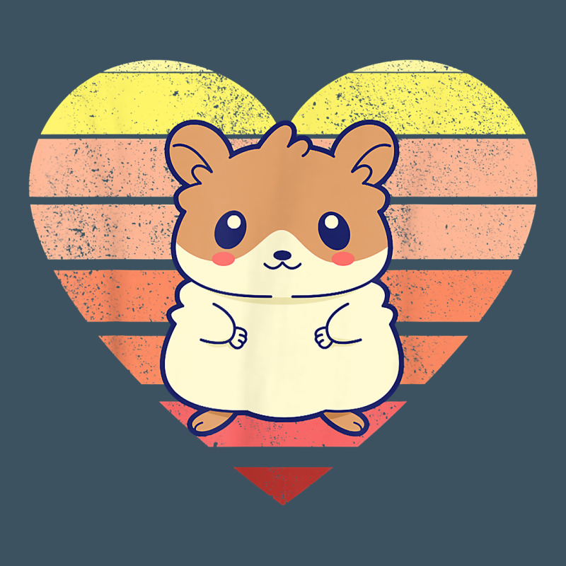 Cute Hamster Design Retro Heart Shape Vintage T Shirt Urban Heavy Tee by linhVisuals | Teevron