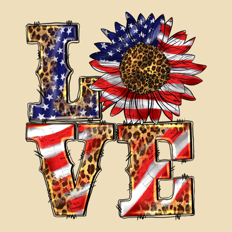 Patriotic Sunflower Love Premium Hoodie by BarkalooDesign | Teevron
