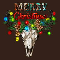 Merry Christmas Bull Skull Heavy Core Tee | Teevron