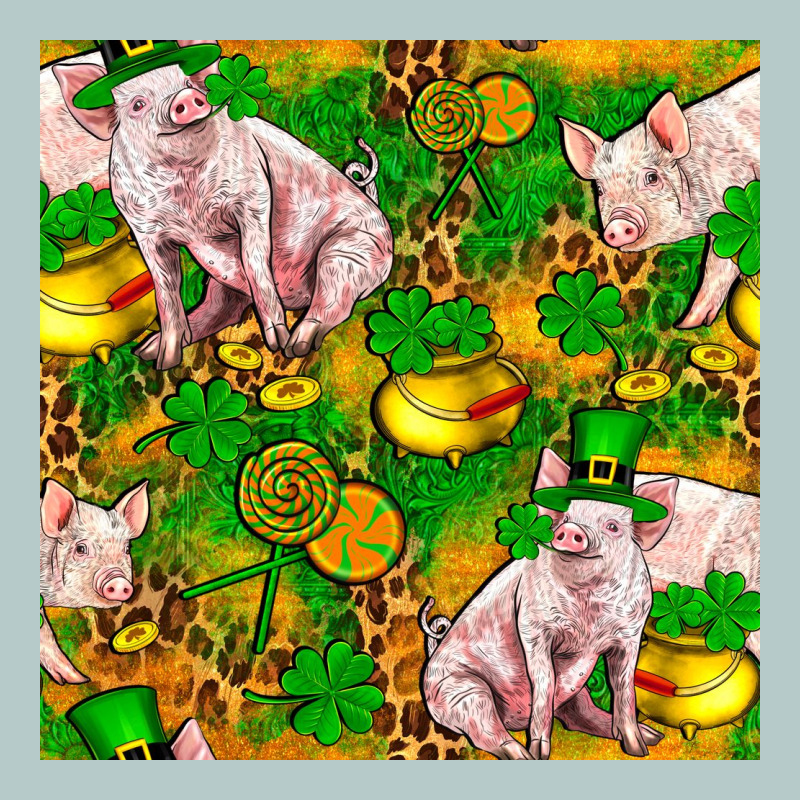 St. Patrick's Day Pig And Candy Pot Of Gold Heavy Core Tee by FaDigitalArtStudio | Teevron