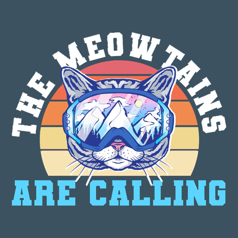 Skiing T  Shirt Ski Goggles Cat The Meowtains Are Calling Skier Winter Urban Heavy Tee by linhVisuals | Teevron