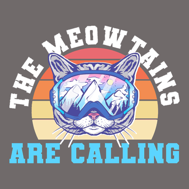 Skiing T  Shirt Ski Goggles Cat The Meowtains Are Calling Skier Winter Urban Heavy Tee by linhVisuals | Teevron