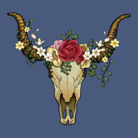 Bull Skull With Rose And Flowers Vintage Hoodie | Teevron