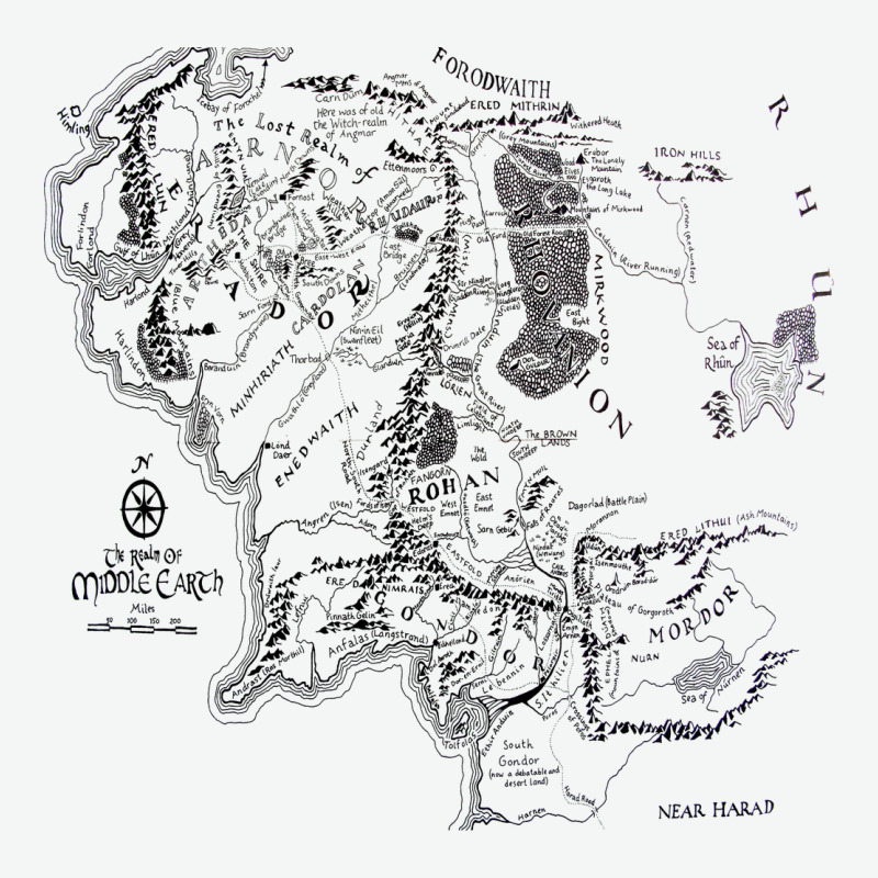 Middle Earth Map [tw] Urban Heavy Tee by linhVisuals | Teevron