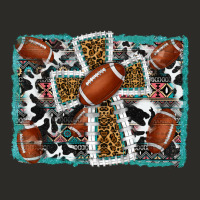 Football Cross Aztec Leopard Background Heavy Core Tee | Teevron