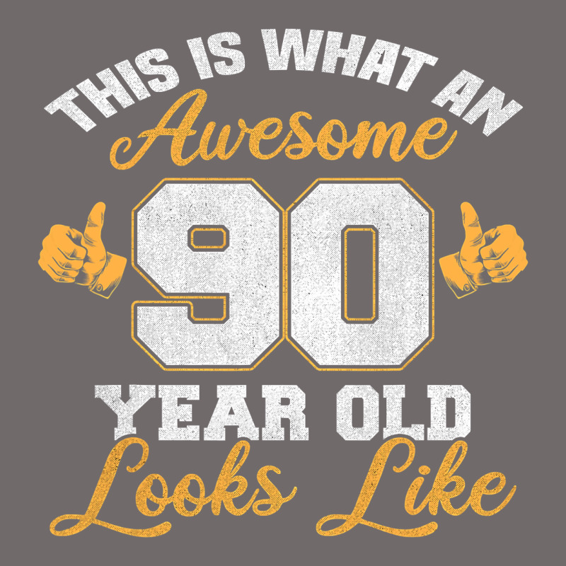 90th Birthday Novelty Gift Awesome 90 Year Old T Shirt Urban Heavy Tee by linhVisuals | Teevron