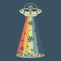 Vintage Alien Weed Pot Leaf Ufo Abduction Marijuana Cannabis T Shirt Urban Heavy Tee | Teevron