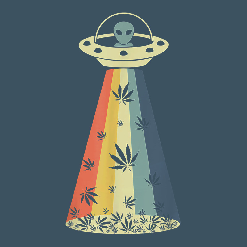 Vintage Alien Weed Pot Leaf Ufo Abduction Marijuana Cannabis T Shirt Urban Heavy Tee by linhVisuals | Teevron