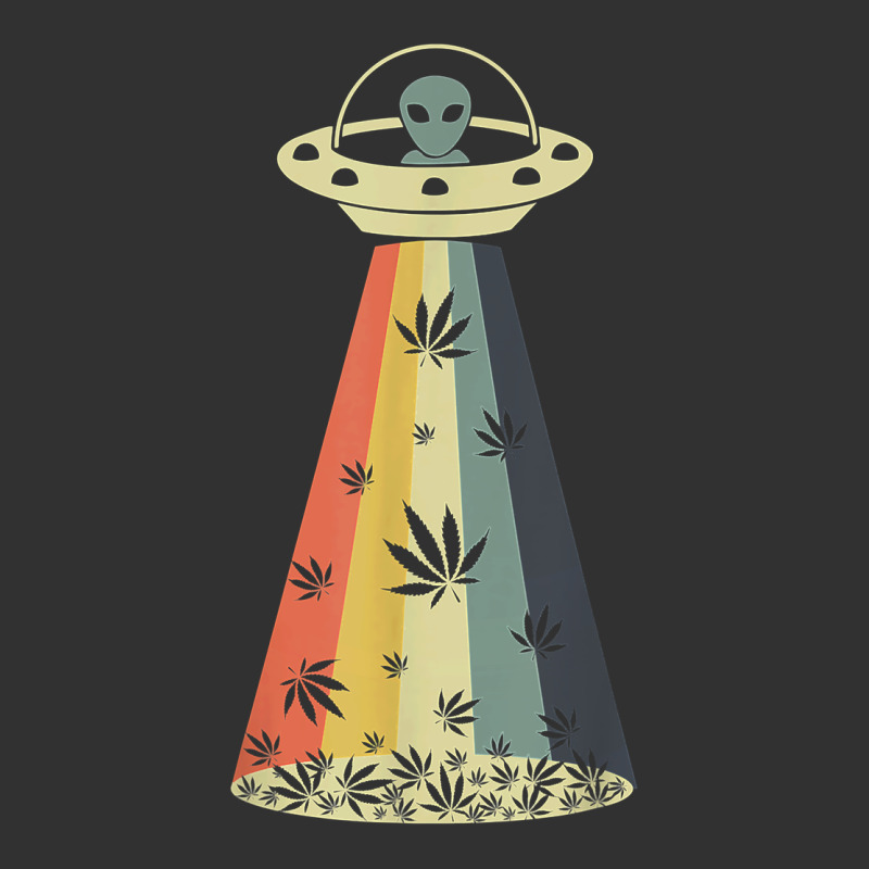 Vintage Alien Weed Pot Leaf Ufo Abduction Marijuana Cannabis T Shirt Urban Heavy Tee by linhVisuals | Teevron