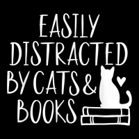 Easily Distracted By Cats And Books   Cute Book Lover T Shirt Urban Heavy Tee | Teevron