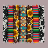 Cowhıde Aztec Serape Wıth Leopard And Sunflowers Brushstroke Vintage Hoodie | Teevron
