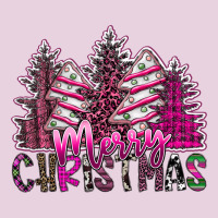 Merry Christmas Pink  Trees Ladies Tee | Teevron