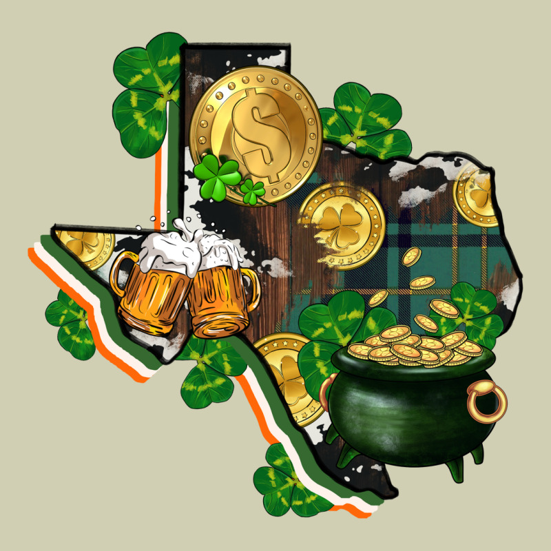 Texas Map St Patrick's Day Heavy Core Tee by FaDigitalArtStudio | Teevron