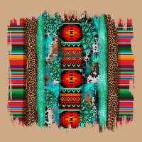Serape Aztec Leopard And Turquoise Glitter With Gemstone Brushstroke Vintage Hoodie | Teevron