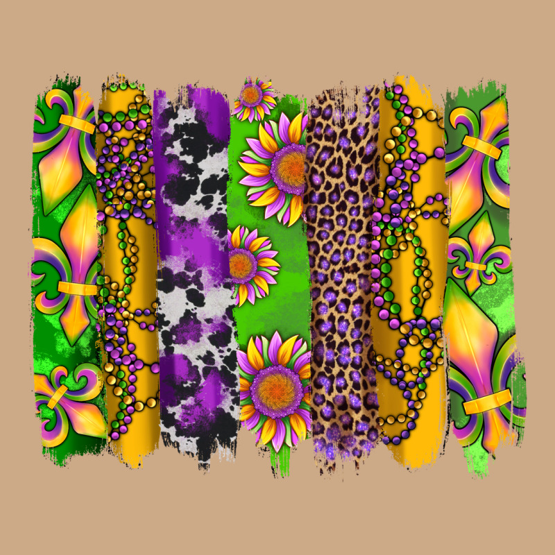 Mardi Gras Sunflower Fleur De Lis Leopard Cowhide Brushstrokes Vintage Hoodie by Artiststas | Teevron