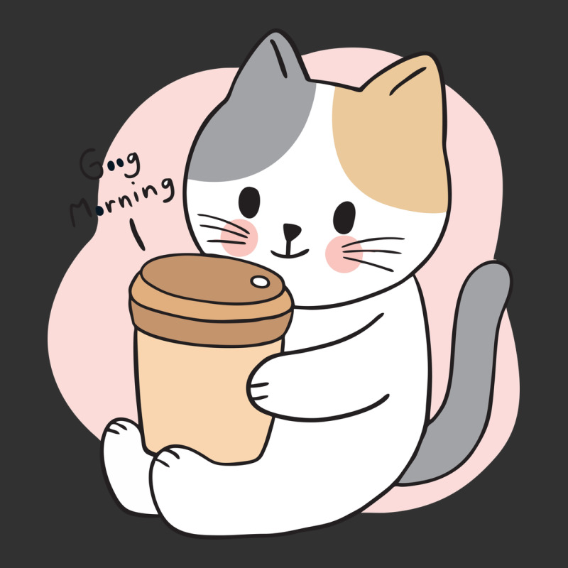 Cat Drinking Coffee Kitten Kawaii Japanese Kitty Urban Heavy Tee by linhVisuals | Teevron