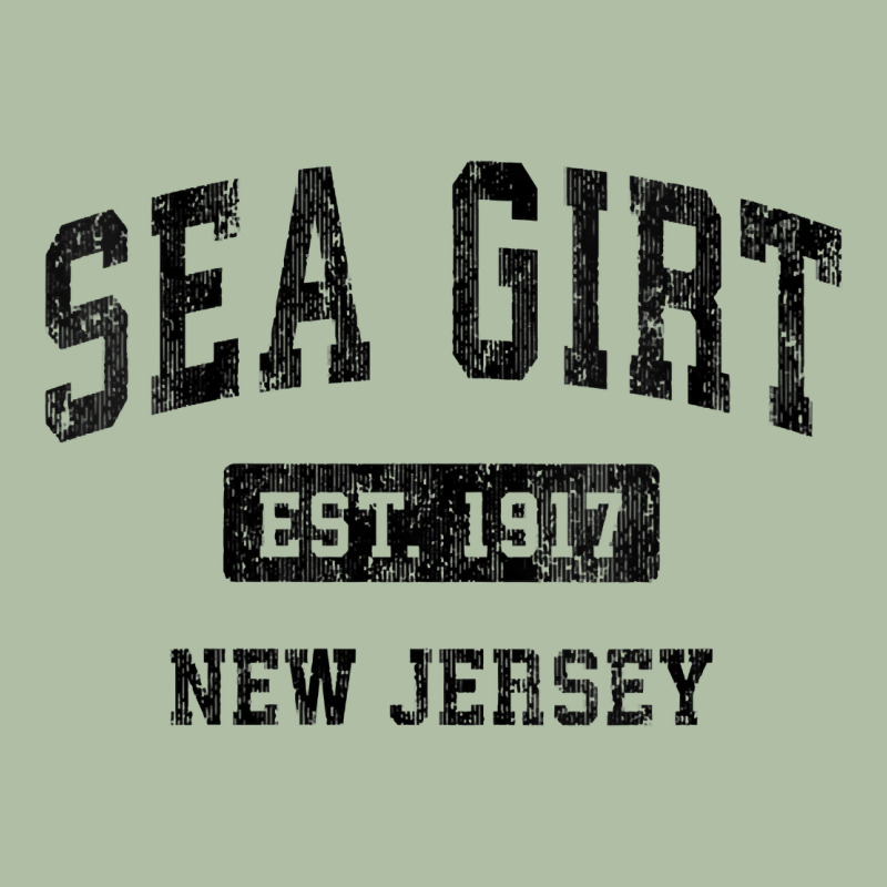 Womens Sea Girt New Jersey Nj Vintage Sports Design Black Design V Nec Urban Heavy Tee by linhVisuals | Teevron