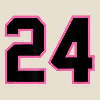 Number 24 Sports Jersey Athlete Fan Pink Black Lucky Number T Shirt Urban Heavy Tee | Teevron