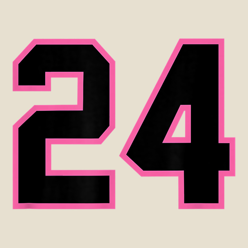 Number 24 Sports Jersey Athlete Fan Pink Black Lucky Number T Shirt Urban Heavy Tee by linhVisuals | Teevron