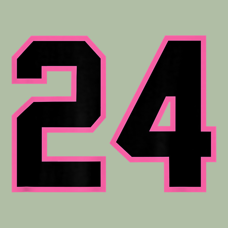 Number 24 Sports Jersey Athlete Fan Pink Black Lucky Number T Shirt Urban Heavy Tee by linhVisuals | Teevron
