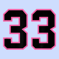 Number 33 Sports Jersey Athlete Fan Pink Black Lucky Number T Shirt Urban Heavy Tee | Teevron