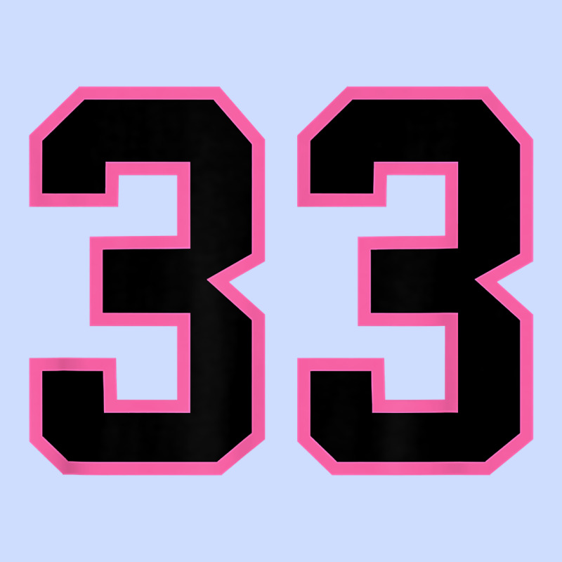 Number 33 Sports Jersey Athlete Fan Pink Black Lucky Number T Shirt Urban Heavy Tee by linhVisuals | Teevron