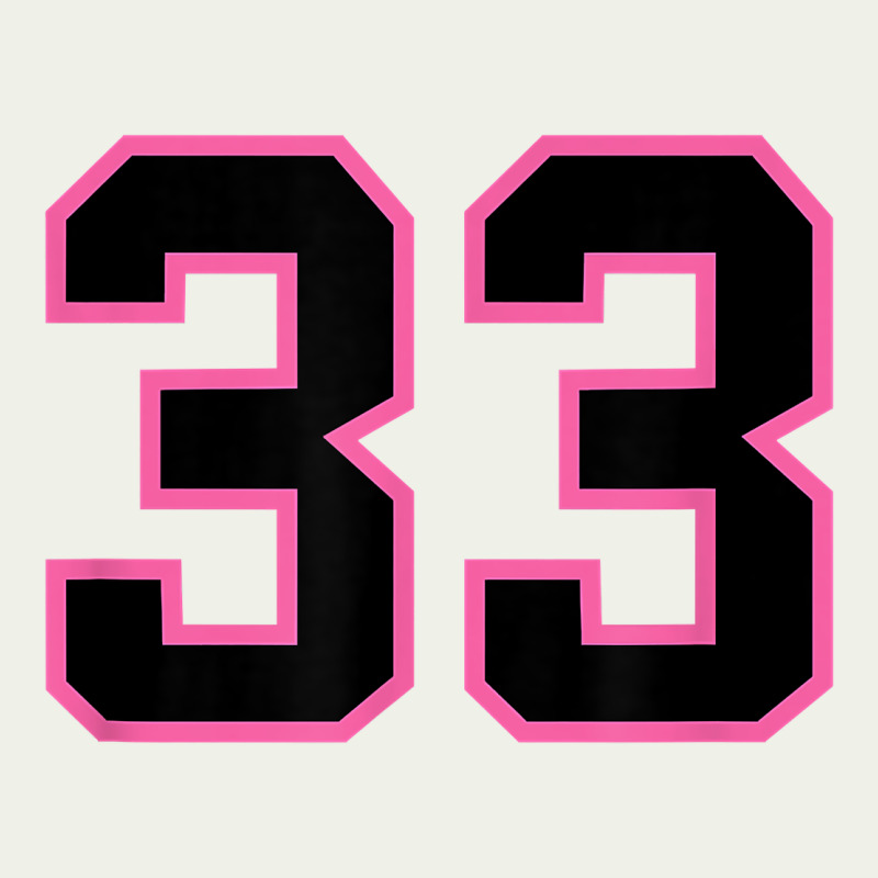 Number 33 Sports Jersey Athlete Fan Pink Black Lucky Number T Shirt Urban Heavy Tee by linhVisuals | Teevron