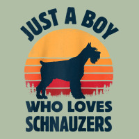 Schnauzer Just A Boy Who Loves Dogs Men Retro Vintage Sunset Raglan Ba Urban Heavy Tee | Teevron