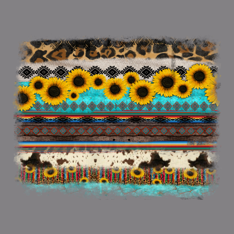 Sunflower Aztec Serape Cowhide Background Heavyweight Hoodie by RanaPortraitStore | Teevron