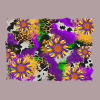 Mardi Gras Sunflower Cowhide Leopard And Glitter Background Vintage Hoodie | Teevron