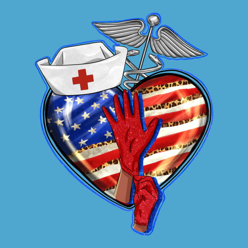 Patriotic Nurse Love Premium Hoodie by BarkalooDesign | Teevron