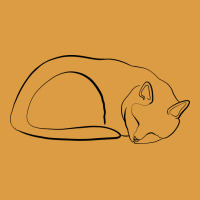 Sleeping Cat Line Art Urban Heavy Tee | Teevron