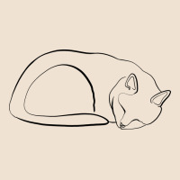 Sleeping Cat Line Art Urban Heavy Tee | Teevron