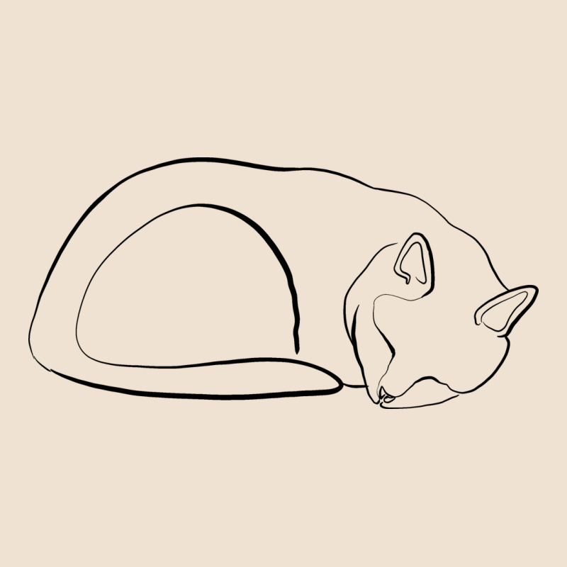 Sleeping Cat Line Art Urban Heavy Tee by linhVisuals | Teevron