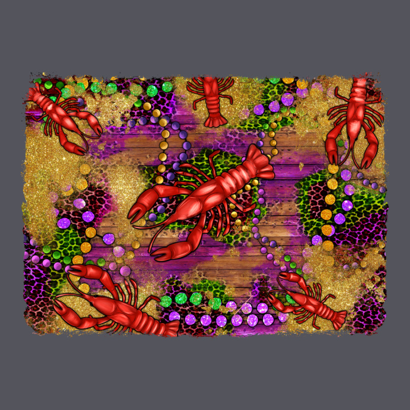 Mardi Gras Crawfısh Leopard Wood And Glitter Background Vintage Hoodie by Artiststas | Teevron