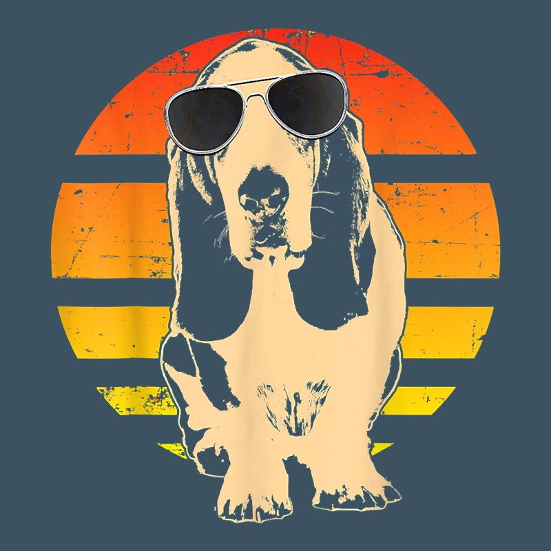 Retro Basset Hound T Shirt Men Women Kids Gift T Shirt Urban Heavy Tee by linhVisuals | Teevron