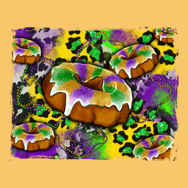 Mardi Gras Cake Glitterleopard And Cowhide Background Vintage Hoodie by Artiststas | Teevron