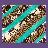 Turquoise Glitter Leopard And Cowhide Vintage Hoodie | Teevron