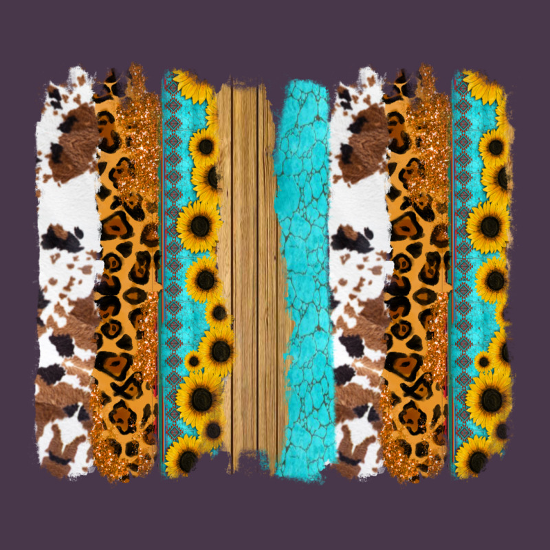 Turquoise Sunflowers Cowhide Leopard Glitter Background Heavyweight Hoodie by RanaPortraitStore | Teevron