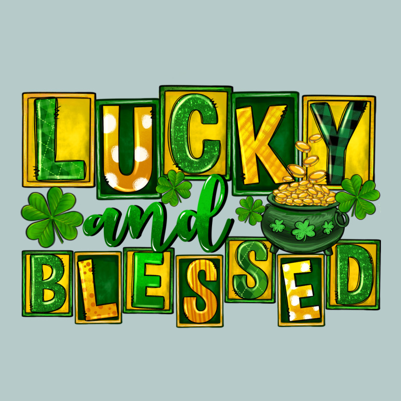 Lucky And Blessed St. Patricks Day Heavy Core Tee by FaDigitalArtStudio | Teevron