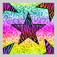 Zebra Glitter Star Seamless Pattern Premium Tee | Teevron
