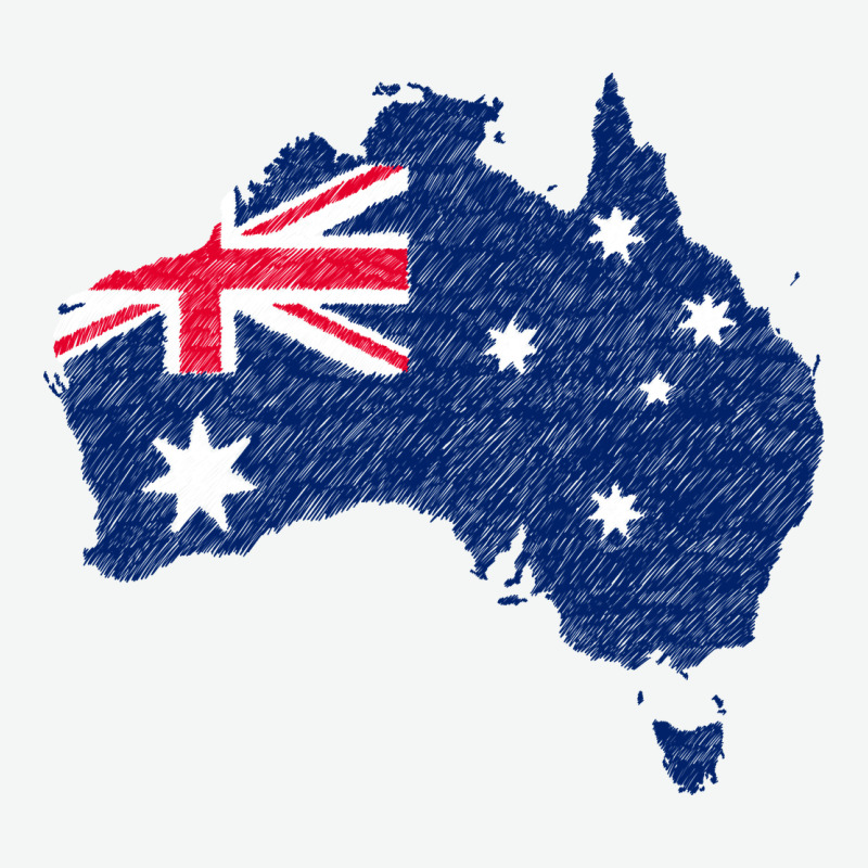 Australia Map Flag Drawing Line Art Urban Heavy Tee by linhVisuals | Teevron