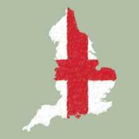 England Flag Map Drawing Line Art Urban Heavy Tee | Teevron