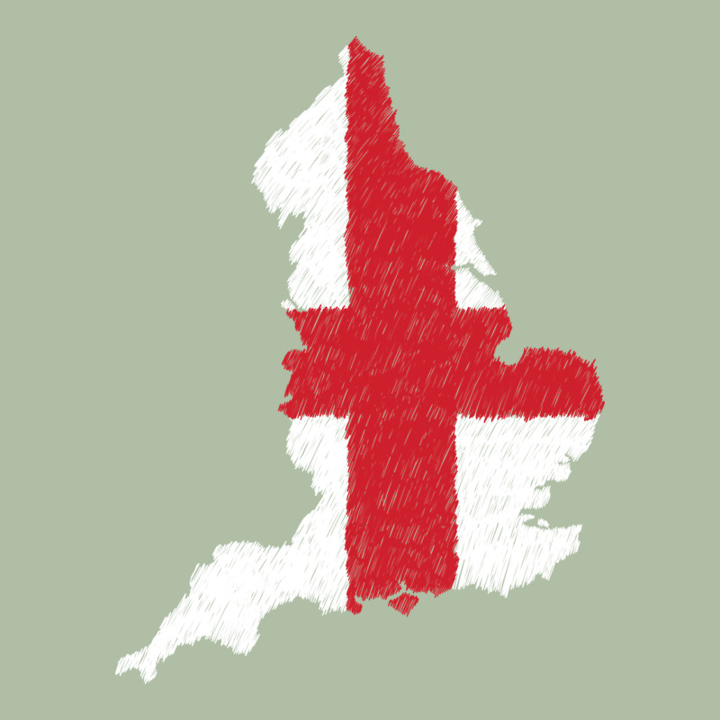 England Flag Map Drawing Line Art Urban Heavy Tee by linhVisuals | Teevron