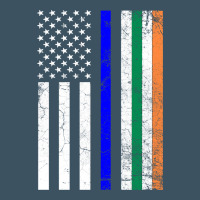 Irish American Flag Thin Blue Line Police St. Patrick's Day Long Sleev Urban Heavy Tee | Teevron
