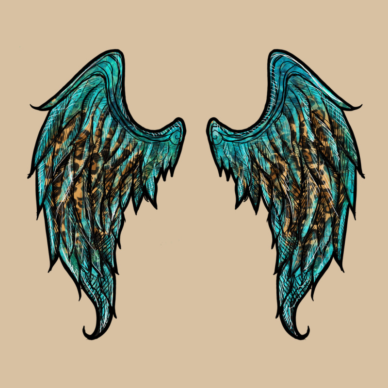 Turquoise Leopard Wings Heavyweight Hoodie by RanaPortraitStore | Teevron