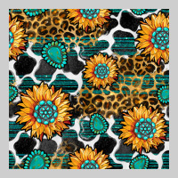 Gemstone Sunflower Leopard Seamless Pattern Premium Tee | Teevron