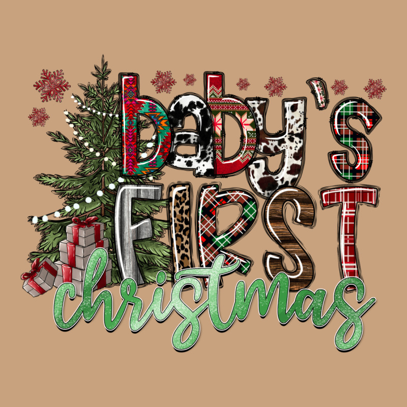 Baby's First Christmas Vintage Tee by CowhideDigitalArt | Teevron