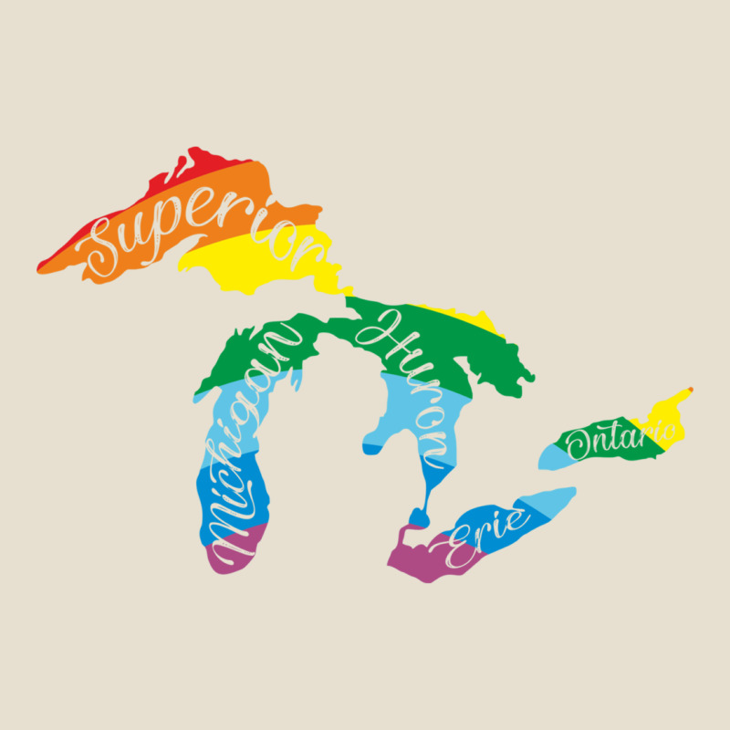 All Michigan Great Lakes Rainbow Colors Urban Heavy Tee by linhVisuals | Teevron