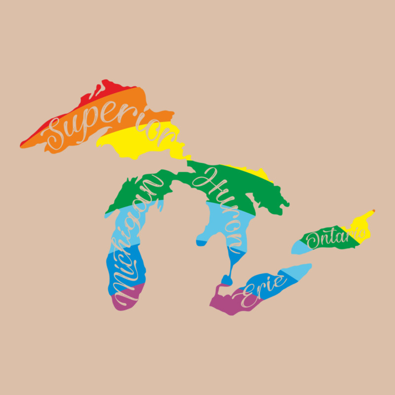 All Michigan Great Lakes Rainbow Colors Urban Heavy Tee by linhVisuals | Teevron